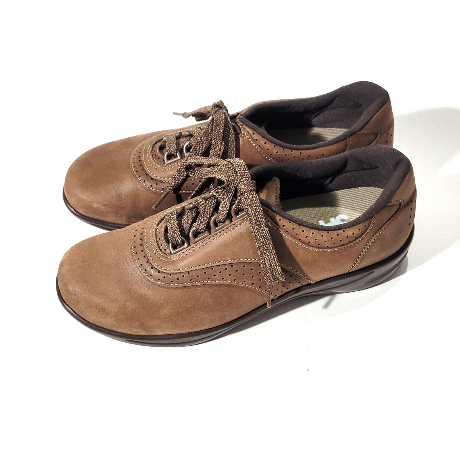 Sas Walk Easy Womens Lace Up Shoes Sz 8.5 Brown